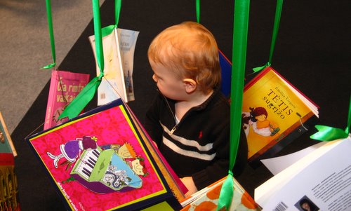 Knygų parodos lankytojas. Nuotr. Astos Plechavičiūtės